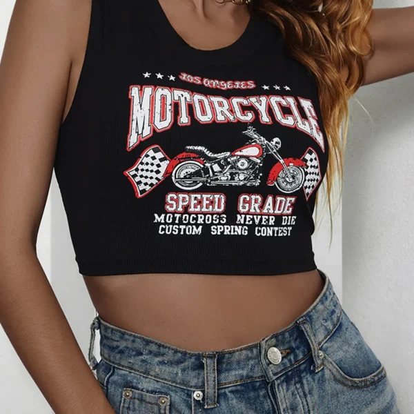 SMY Casual Ribbed Pattern Round Neck Vest