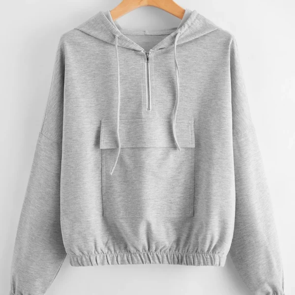 SMY Drawstring Front Zipper  Hoodie