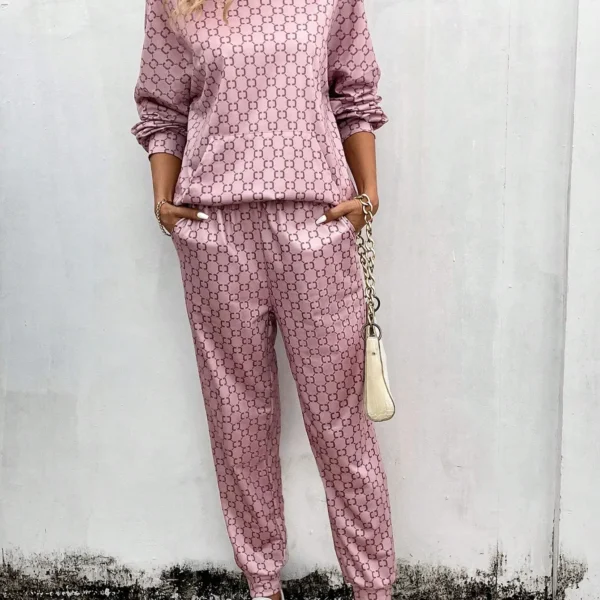 SMY Casual Trend Hoodie Two Piece Set